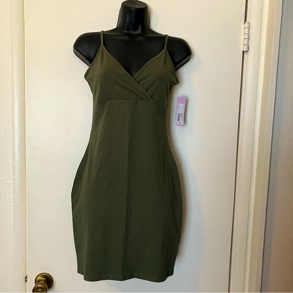 NWT Wild Fable V Neck Olive Dress